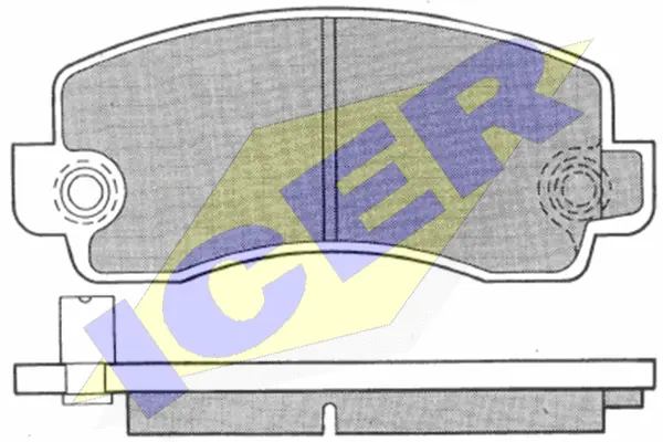 180196 ICER Комплект тормозных колодок, дисковый тормоз (фото 1)