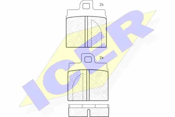 180201 ICER Комплект тормозных колодок, дисковый тормоз (фото 1)