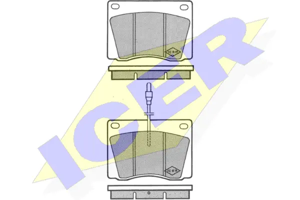 180205 ICER Комплект тормозных колодок, дисковый тормоз (фото 1)