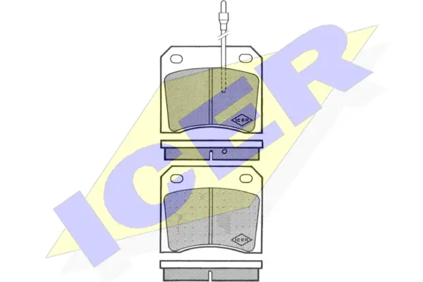 180209 ICER Комплект тормозных колодок, дисковый тормоз (фото 1)