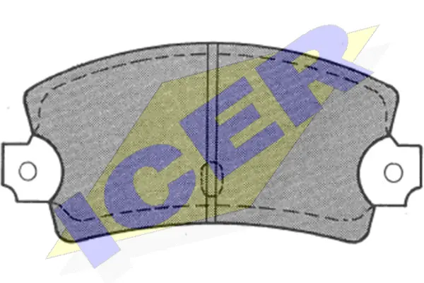 180215 ICER Комплект тормозных колодок, дисковый тормоз (фото 1)