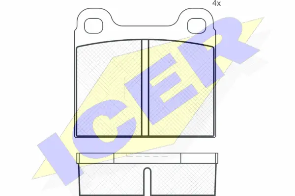 180219 ICER Комплект тормозных колодок, дисковый тормоз (фото 1)