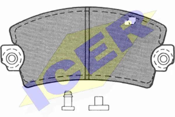 180282 ICER Комплект тормозных колодок, дисковый тормоз (фото 1)