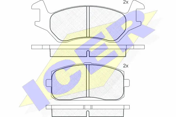 180294 ICER Комплект тормозных колодок, дисковый тормоз (фото 1)