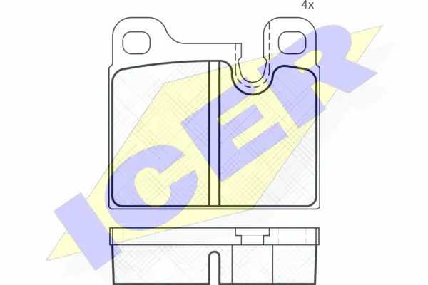 180303 ICER Комплект тормозных колодок, дисковый тормоз (фото 1)