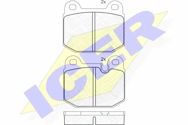 180307 ICER Комплект тормозных колодок, дисковый тормоз (фото 1)