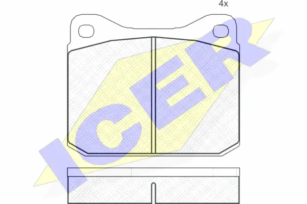 180327 ICER Комплект тормозных колодок, дисковый тормоз (фото 1)