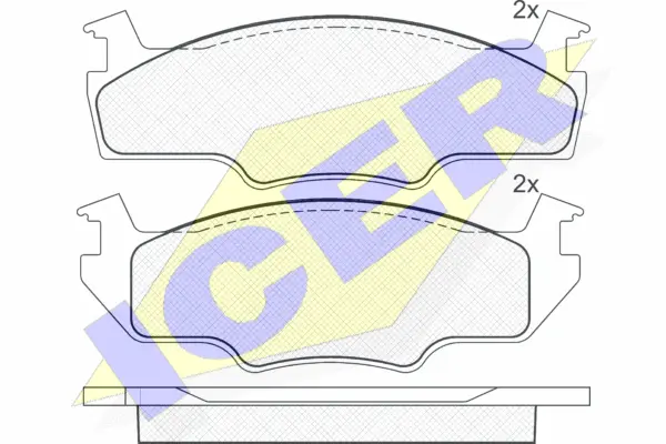 180333 ICER Комплект тормозных колодок, дисковый тормоз (фото 1)