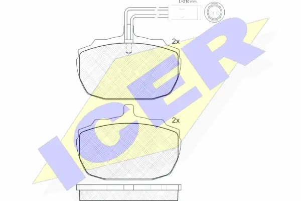 180407 ICER Комплект тормозных колодок, дисковый тормоз (фото 1)