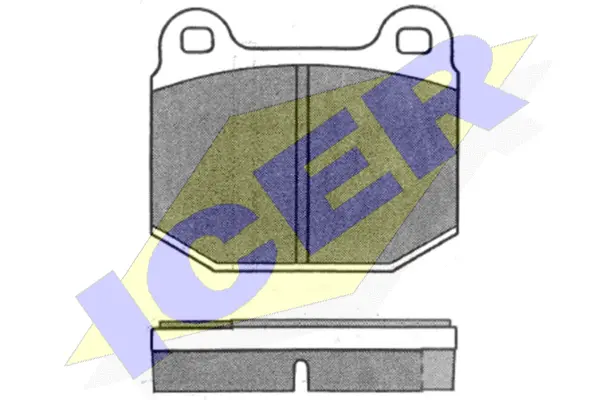 180411 ICER Комплект тормозных колодок, дисковый тормоз (фото 1)