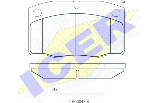 180454-066 ICER Комплект тормозных колодок, дисковый тормоз (фото 1)