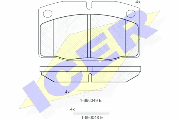 180454-073 ICER Комплект тормозных колодок, дисковый тормоз (фото 1)