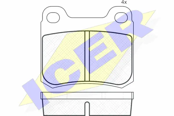 180517 ICER Комплект тормозных колодок, дисковый тормоз (фото 1)