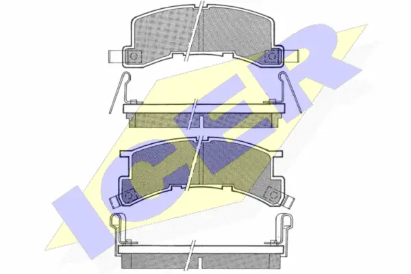 180599 ICER Комплект тормозных колодок, дисковый тормоз (фото 1)