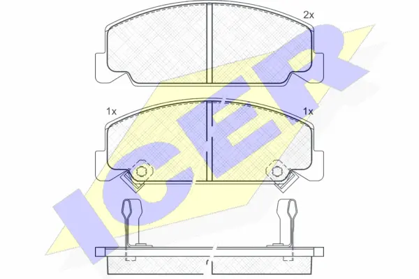 180609 ICER Комплект тормозных колодок, дисковый тормоз (фото 1)