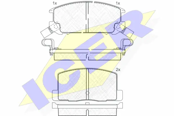 180656 ICER Комплект тормозных колодок, дисковый тормоз (фото 1)