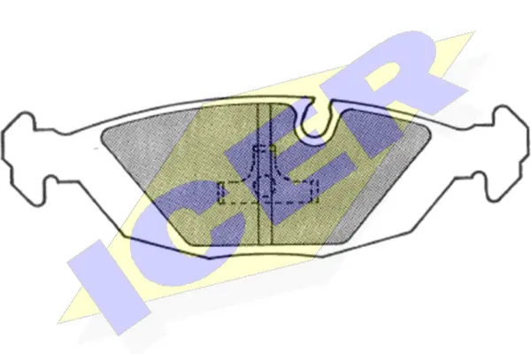 180686 ICER Комплект тормозных колодок, дисковый тормоз (фото 1)