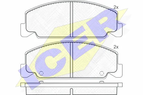 180735 ICER Комплект тормозных колодок, дисковый тормоз (фото 1)