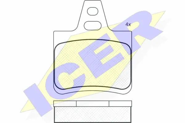 180812 ICER Комплект тормозных колодок, дисковый тормоз (фото 1)