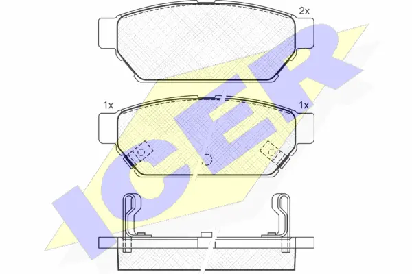 180982 ICER Комплект тормозных колодок, дисковый тормоз (фото 1)