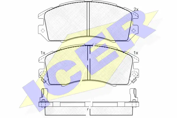 180998 ICER Комплект тормозных колодок, дисковый тормоз (фото 1)