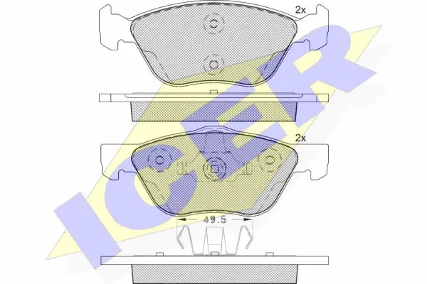 181125-203 ICER Комплект тормозных колодок, дисковый тормоз (фото 1)