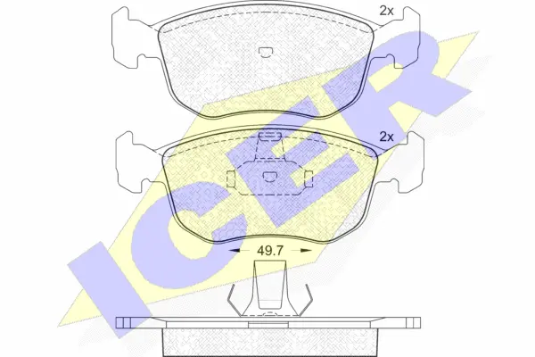 181151 ICER Комплект тормозных колодок, дисковый тормоз (фото 1)