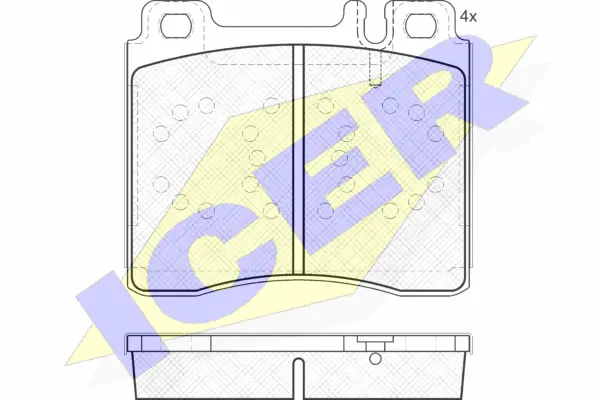 181158 ICER Комплект тормозных колодок, дисковый тормоз (фото 1)