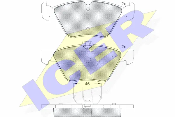 181159-396 ICER Комплект тормозных колодок, дисковый тормоз (фото 1)