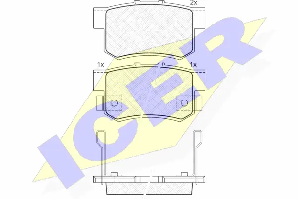 181187 ICER Комплект тормозных колодок, дисковый тормоз (фото 1)