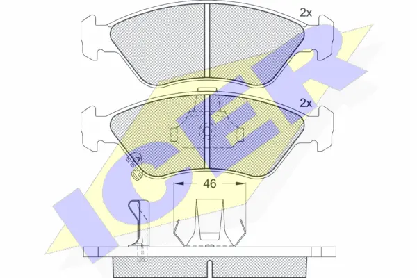 181269 ICER Комплект тормозных колодок, дисковый тормоз (фото 1)