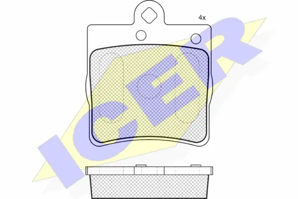 181311-396 ICER Комплект тормозных колодок, дисковый тормоз (фото 1)