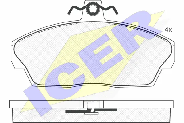 181332 ICER Комплект тормозных колодок, дисковый тормоз (фото 1)