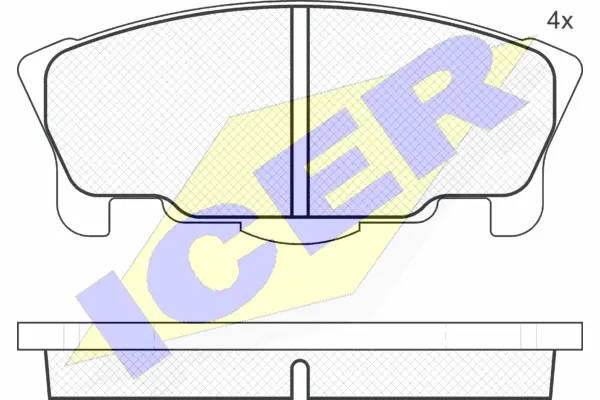 181341 ICER Комплект тормозных колодок, дисковый тормоз (фото 1)