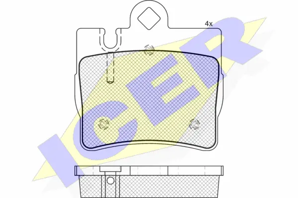 181390-396 ICER Комплект тормозных колодок, дисковый тормоз (фото 1)