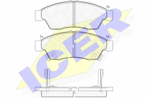181453 ICER Комплект тормозных колодок, дисковый тормоз (фото 1)