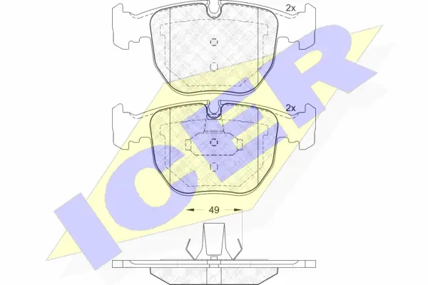 181530 ICER Комплект тормозных колодок, дисковый тормоз (фото 1)