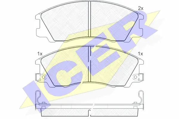 181539 ICER Комплект тормозных колодок, дисковый тормоз (фото 1)