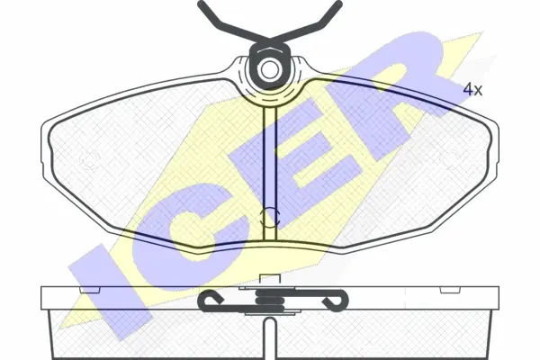 181546 ICER Комплект тормозных колодок, дисковый тормоз (фото 1)