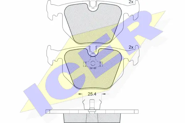181548 ICER Комплект тормозных колодок, дисковый тормоз (фото 1)