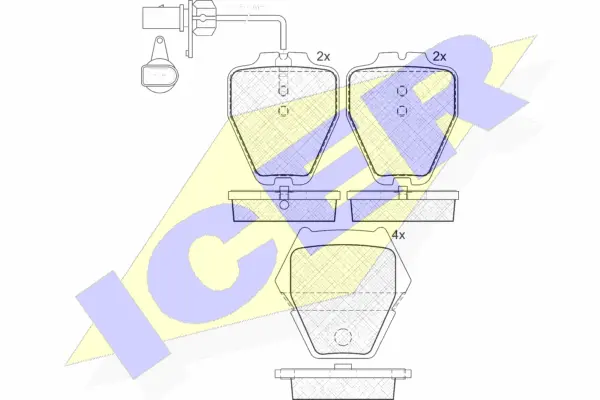 181571 ICER Комплект тормозных колодок, дисковый тормоз (фото 1)