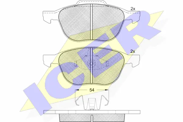 181617-399 ICER Комплект тормозных колодок, дисковый тормоз (фото 1)