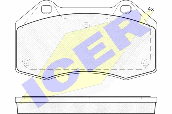 181679 ICER Комплект тормозных колодок, дисковый тормоз (фото 1)