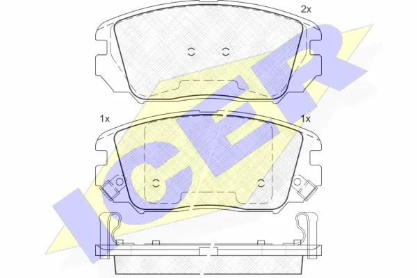 181745 ICER Комплект тормозных колодок, дисковый тормоз (фото 1)