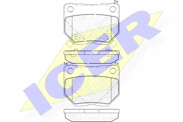 181749-200 ICER Комплект тормозных колодок, дисковый тормоз (фото 1)