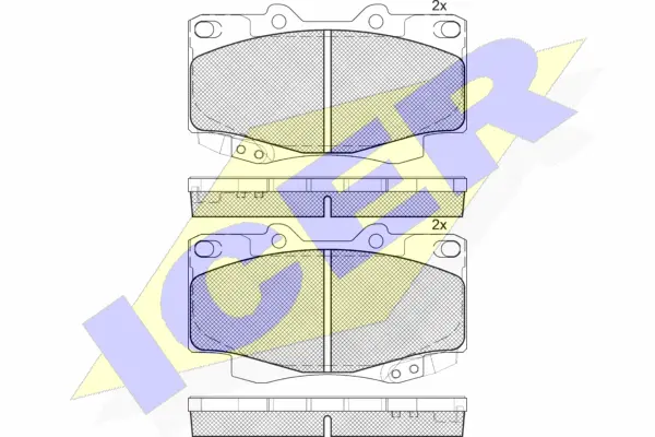 181781 ICER Комплект тормозных колодок, дисковый тормоз (фото 1)