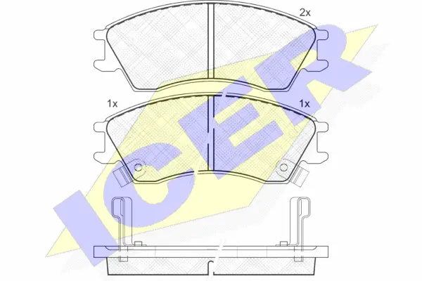 181797 ICER Комплект тормозных колодок, дисковый тормоз (фото 1)