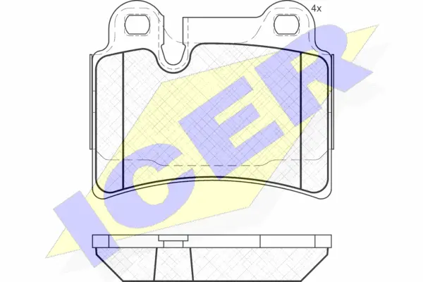 181951 ICER Комплект тормозных колодок, дисковый тормоз (фото 1)