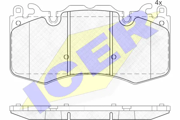 181956 ICER Комплект тормозных колодок, дисковый тормоз (фото 1)