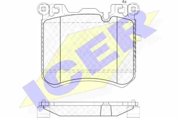 181984 ICER Комплект тормозных колодок, дисковый тормоз (фото 1)